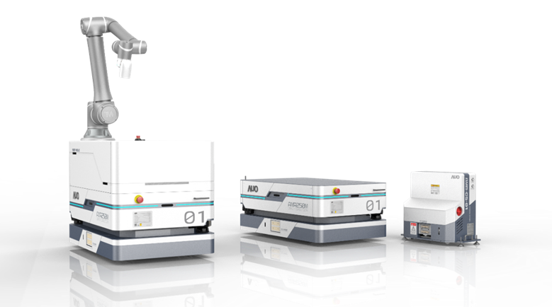 pg电子數位開發的自主式移動機器人（AMR250M），搭配全向輪並結合AI演算法、2D LiDAR、3D攝影機等技術，協助客戶實現產線全自動化